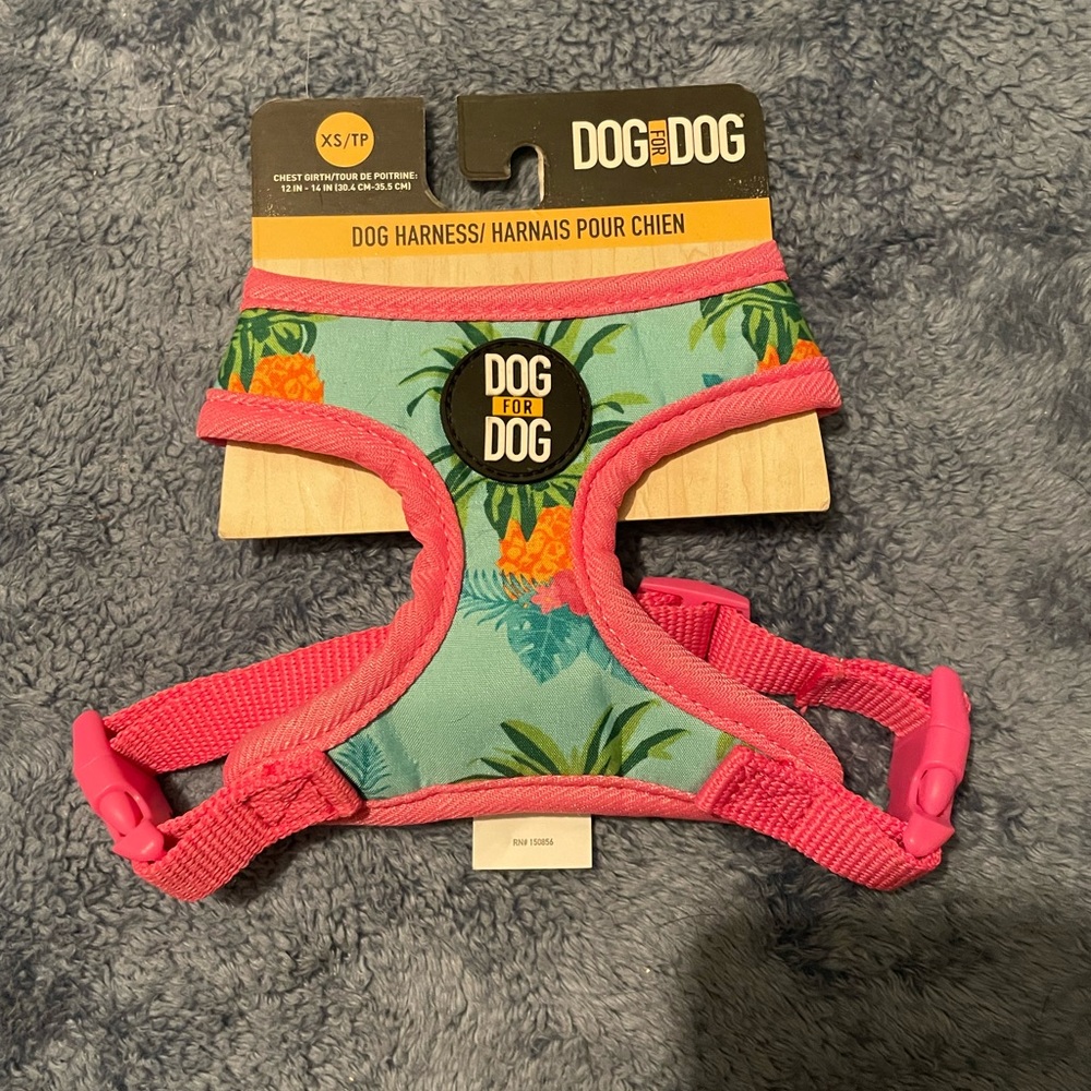 XS dog harness collar